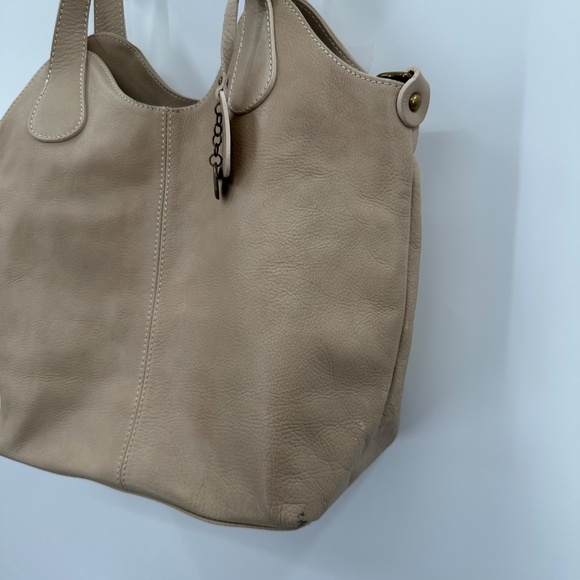 BORSE in PELLE Leather Shoulder Bag Made in Italy with Crossbody Strap in Tan - Picture 3 of 13